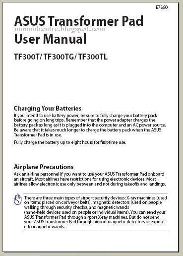 asus transformer pad user guide Kindle Editon