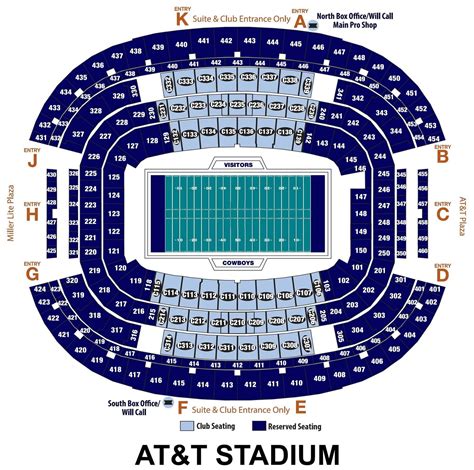 At And T Stadium Seating Chart