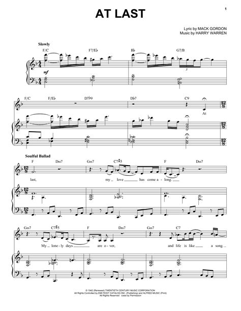 at last sheet music Epub