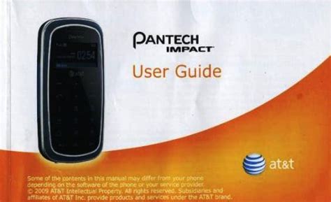 at t pantech user guide PDF