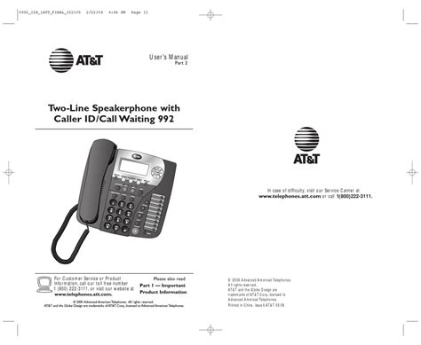 atampt phone 992 manual Doc