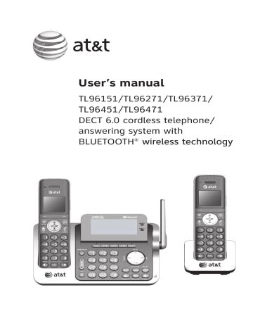 atampt telephones model tl96271 manual PDF