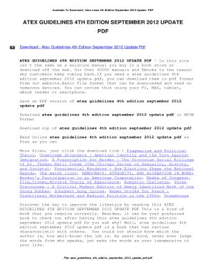 atex guidelines 4th edition september 2012 update pdf Reader