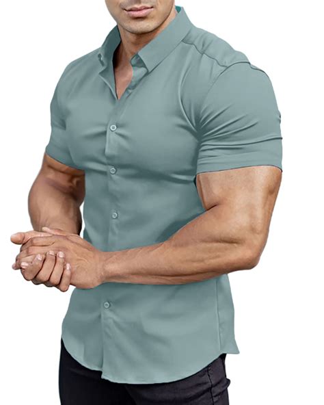 athletic fit button down dress shirts