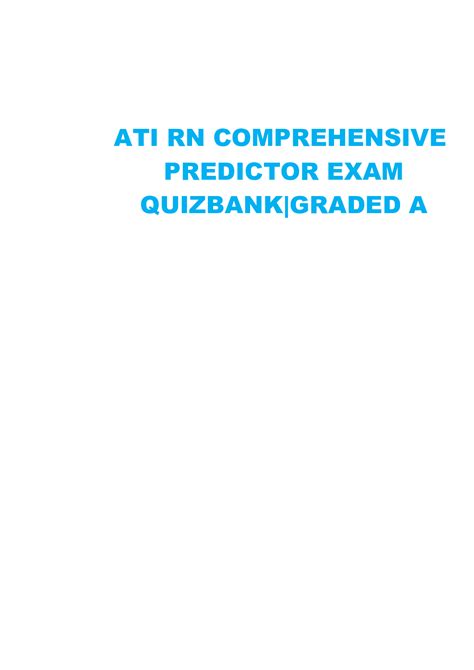 ati comprehensive predictor 2013 test bank pdf Kindle Editon