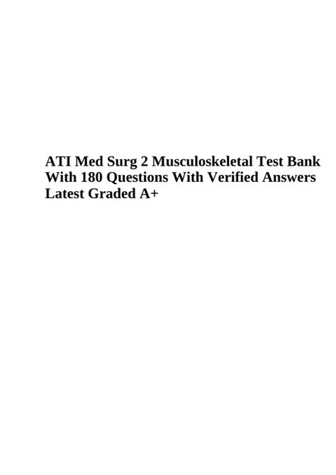 ati musculoskeletal test answers Doc