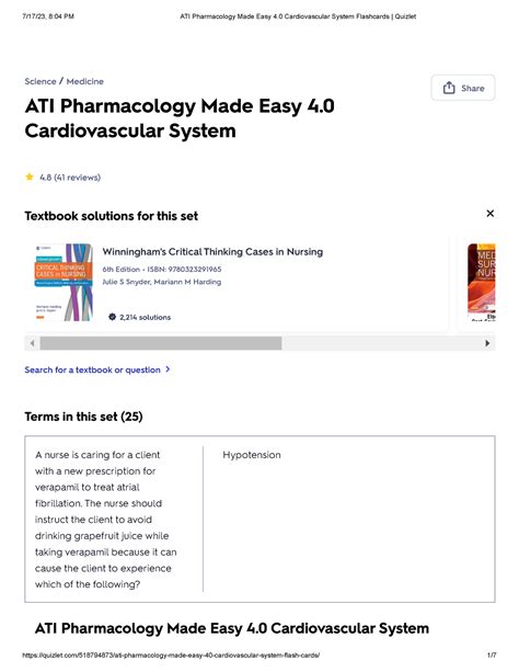 ati pharmacology made easy 20 answers Reader