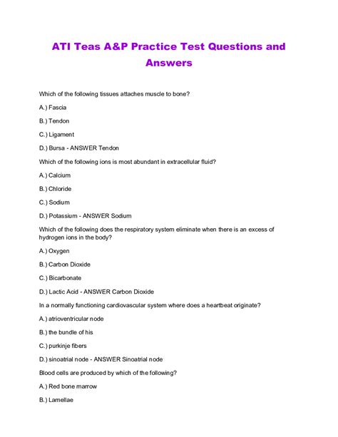 ati practice test answers Epub