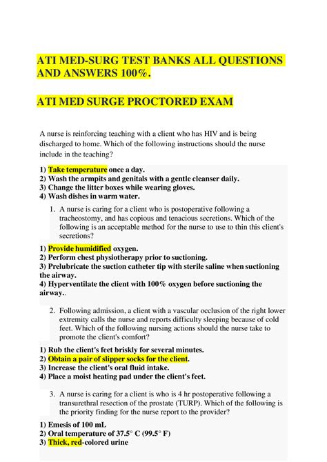 ati rn med surg 2013 test bank Kindle Editon