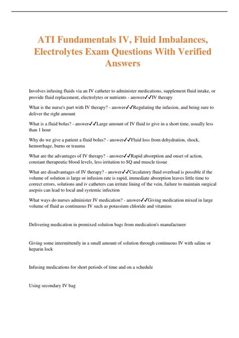ati testing iv therapy answers Epub