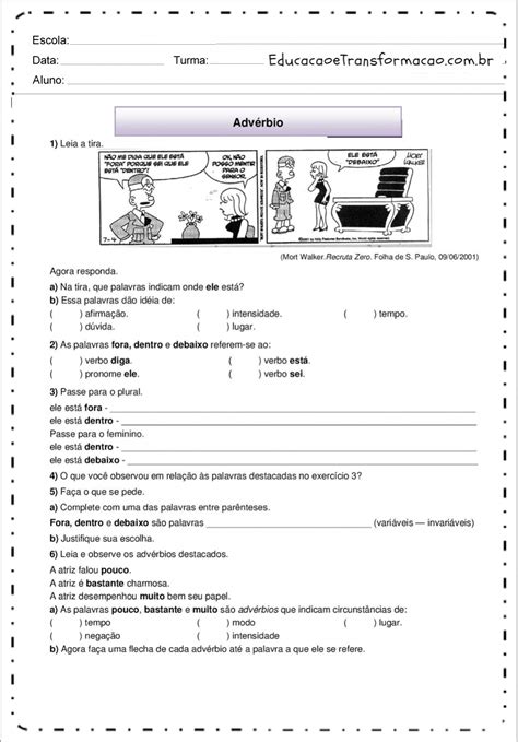 atividades de português 7 ano