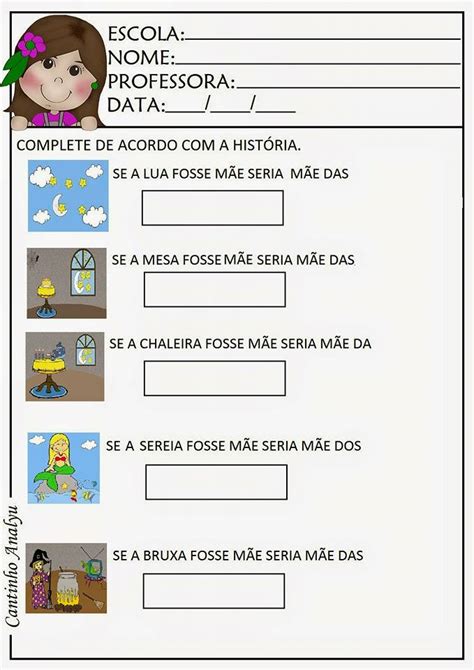 atividades se as coisas fossem mães