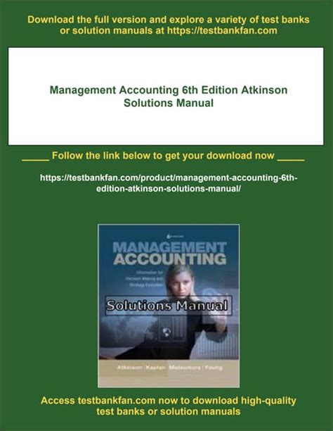 atkinson management accounting solution manual Reader