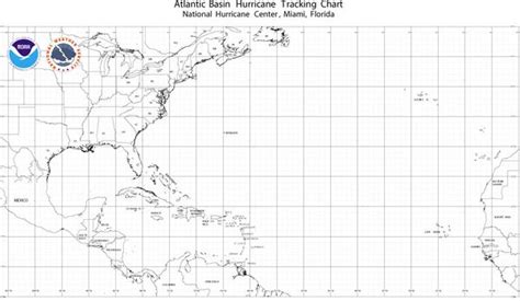 Atlantic Basin Hurricane Tracking Chart