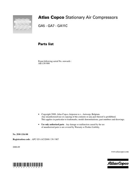 atlas copco elektronikon 1 manual ga7 pdf PDF
