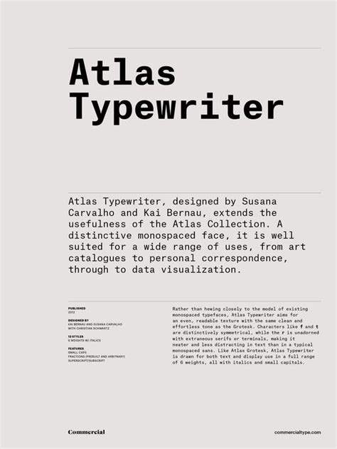 atlas typewriter opentype features pdf Kindle Editon