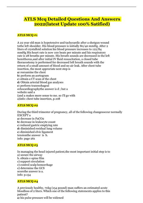 atls mcq answers 9idetion Kindle Editon