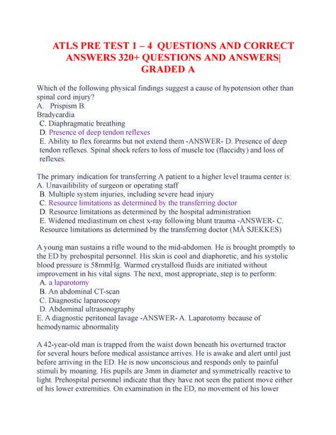 atls pretest 8 answers PDF