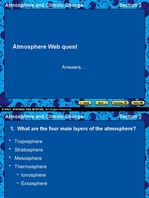 atmosphere web quest answers Doc