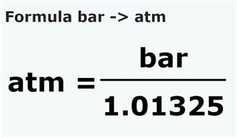 atmospheres to bar