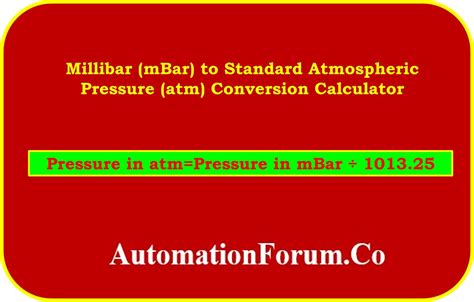 atmospheric pressure in mbar