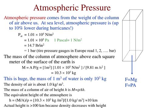 atmospheric pressure in n m2