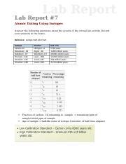 atomic dating using isotopes lab answers Reader