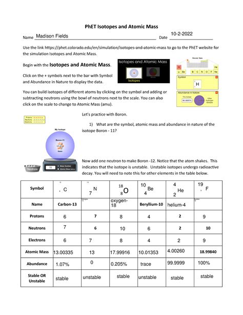 atomic structure and isotopes answers Reader