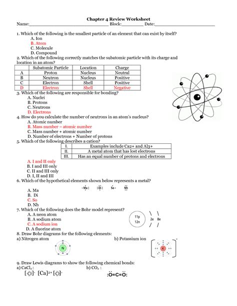 atomic structure vocabulary review answer key Reader