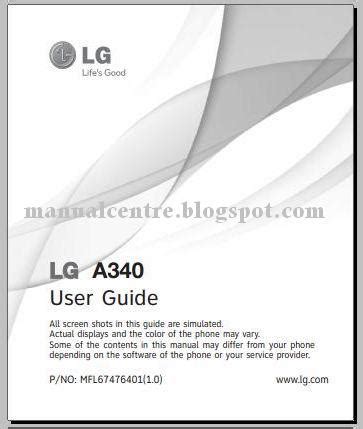 att lg a340 manual Kindle Editon