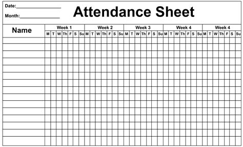 attendance sheet Doc