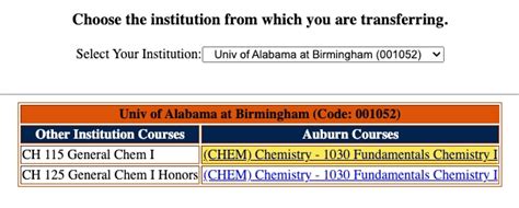 auburn transfer equivalency