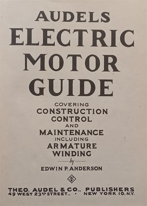 audels electric motor guide Epub