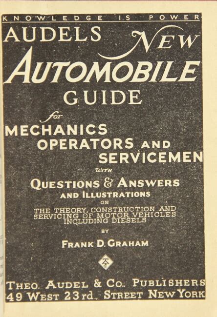 audels new automobile guide for mechanics operators Doc