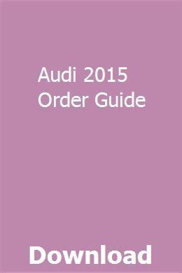 audi 2015 order guide PDF PDF