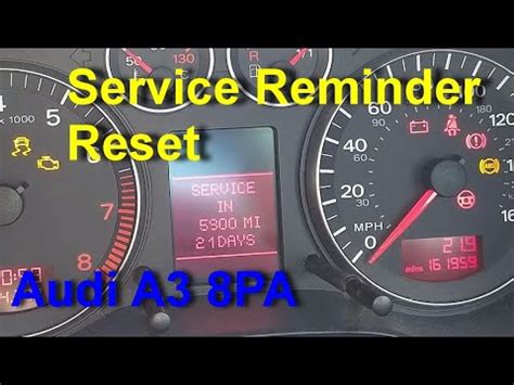 audi a3 service reminder reset Epub