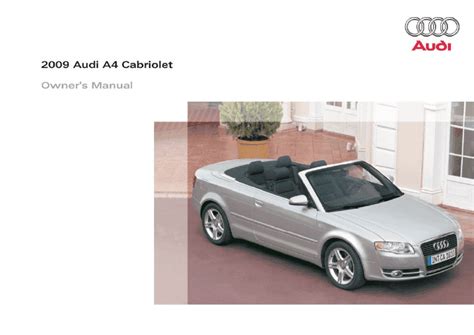 audi a4 2009 owners manual PDF