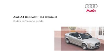 audi a4 cabriolet s4 cabriolet quick reference guide Kindle Editon