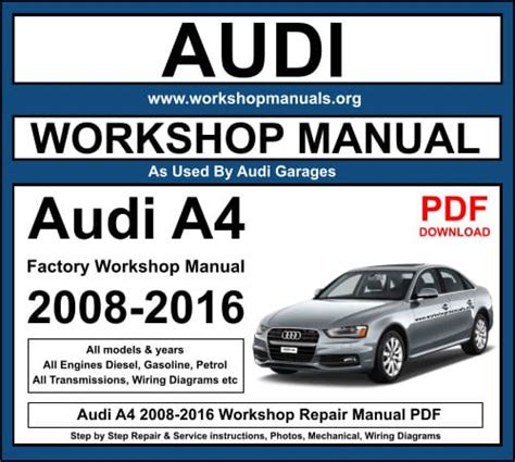 audi a4 workshop manual pdf Epub