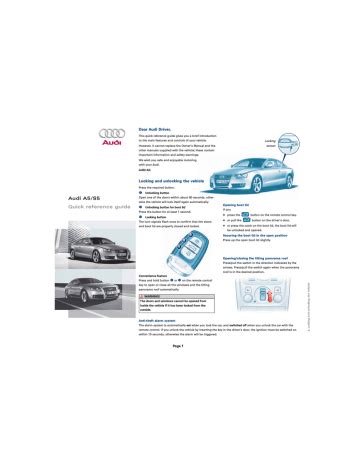 audi a5 reference guide PDF