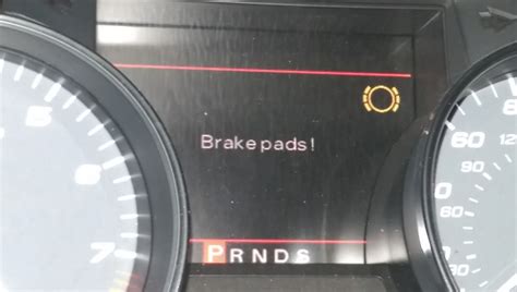 audi brake pads warning light reset Reader