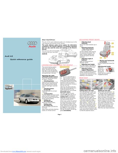 audi navigation quick reference guide Kindle Editon