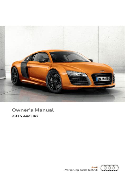 audi r8 owners manual Reader