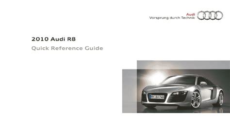 audi r8 quick reference guide Epub