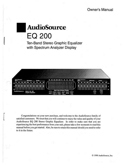 audio source eq 100 manual Kindle Editon