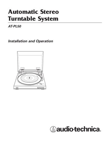 audio technica at pl50 user guide Kindle Editon