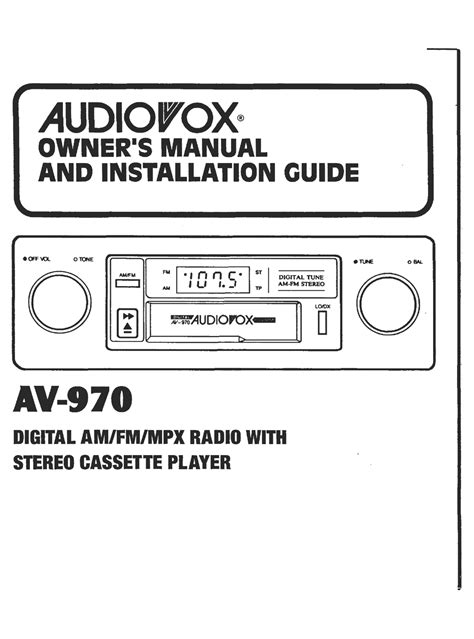 audiovox xv6700 owners manual Epub