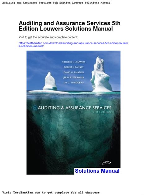 auditing and assurance services 5th edition solutions Epub