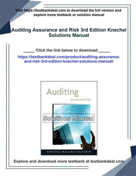 auditing assurance risk 3rd edition pdf Ebook Kindle Editon