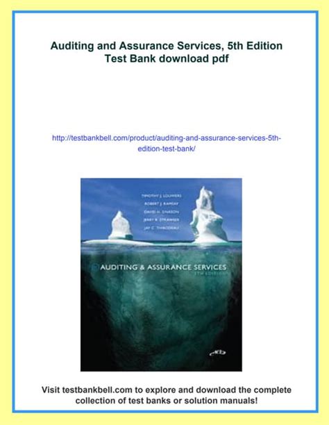 auditing assurance services 5th edition answer Reader